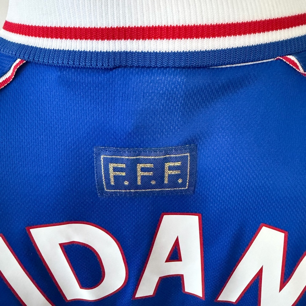 Zinedin Zidane France World Cup 98 Final Retro New Men's Blue Home Soccer Jersey - Picture 9 of 9
